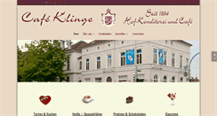 Desktop Screenshot of cafe-klinge.de